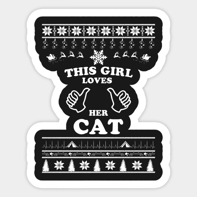 Merry Christmas Cat Sticker by bryanwilly